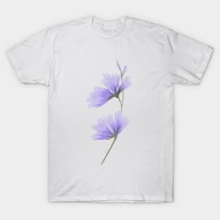 Violet watercolor flower floral design T-Shirt